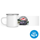 Кружка металлическая белая (круговая запечатка)