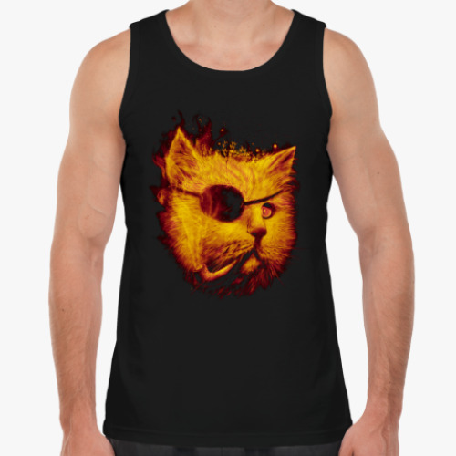 Майка с принтом Одноглазый Кот