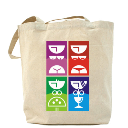 Сумка шоппер с принтом Шерше ля фам