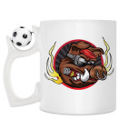 Кружка с футбольным мячиком