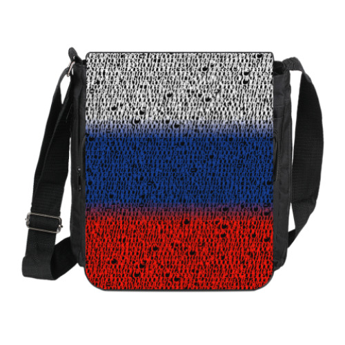 Сумка на плечо (мини-планшет) с принтом Флаг России
