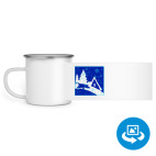 Кружка металлическая белая (круговая запечатка)