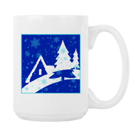 Кружка с принтом Ёлочки