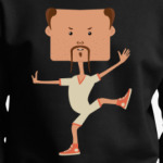 Смешной нарисованный каратист