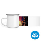 Кружка металлическая белая (круговая запечатка)