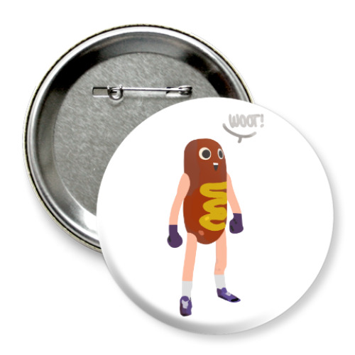 Значок 75мм Hot Dog Man