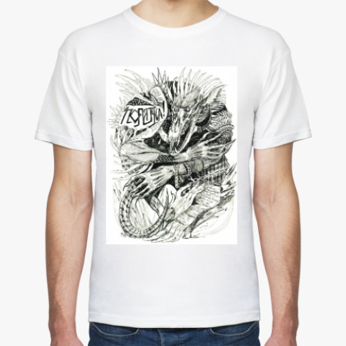 Футболка с принтом Попятчса!