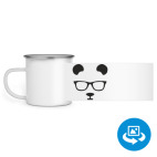 Кружка металлическая белая (круговая запечатка)