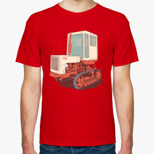 Футболка с принтом T70 Трактор