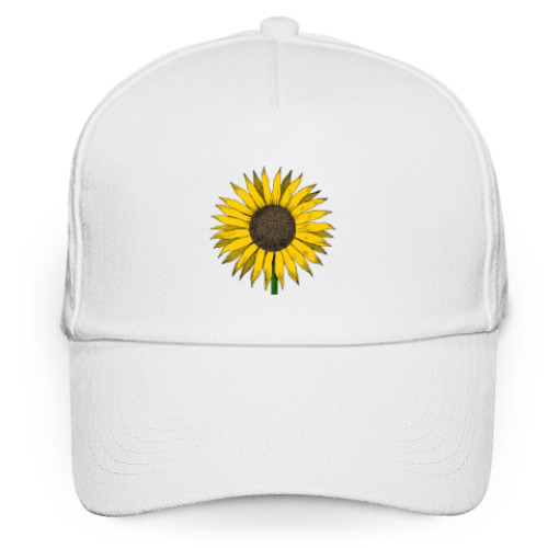 Кепка бейсболка с принтом Подсолнух