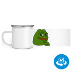 Кружка металлическая белая (круговая запечатка)