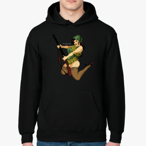 Толстовка худи с принтом Fire, baby!