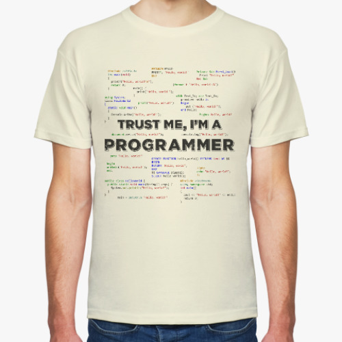 Футболка с принтом Trust me, i'm a PROGRAMMER