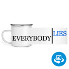 Кружка металлическая белая (круговая запечатка)