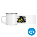 Кружка металлическая белая (круговая запечатка)