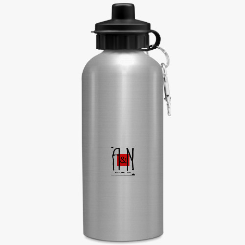 Бутылка с карабином (500 мл) с принтом NO PAIN NO GAIN!