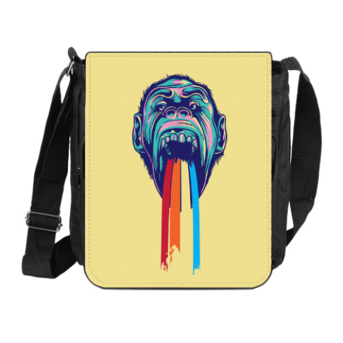 Сумка на плечо (мини-планшет) с принтом Брутальная Обезьяна