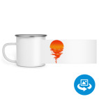 Кружка металлическая белая (круговая запечатка)