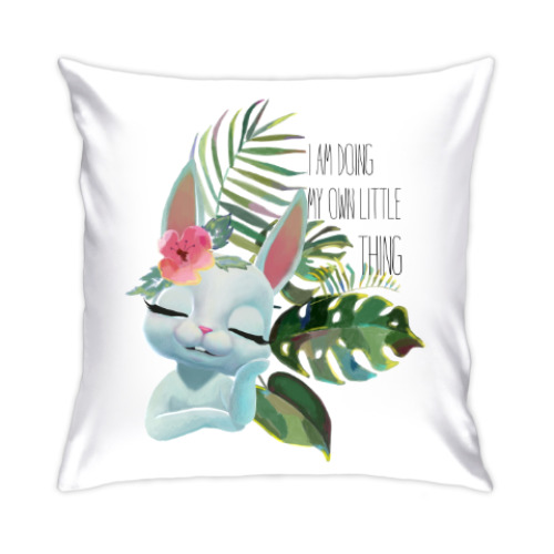 Подушка с принтом Зайка Луна