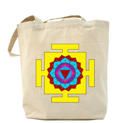 Сумка шоппер с принтом Маха-Лакшми-янтра