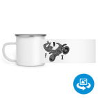 Кружка металлическая белая (круговая запечатка)