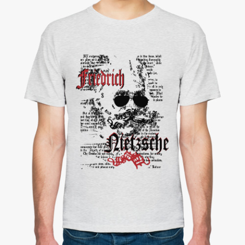 Футболка с принтом Философ Фридрих Ницше в очках
