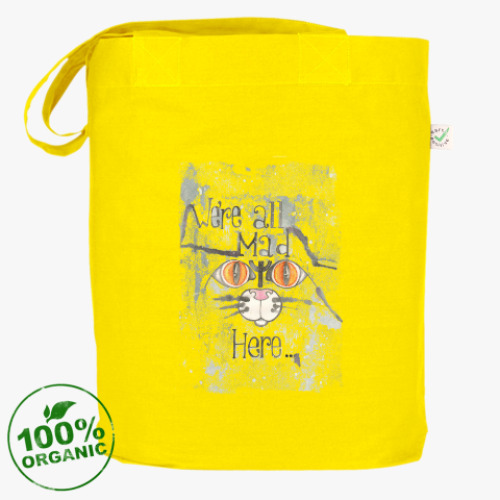 Сумка шоппер с принтом We're all mad here