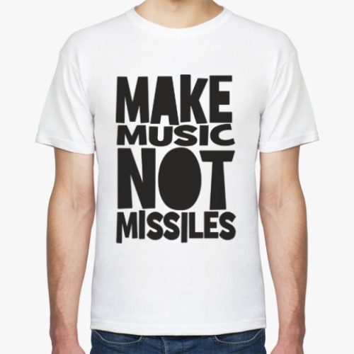 Футболка Make music not missiles