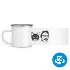 Кружка металлическая белая (круговая запечатка)