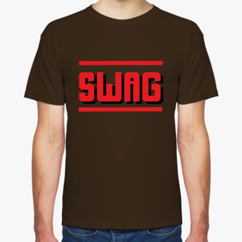 Футболка с принтом SWAG
