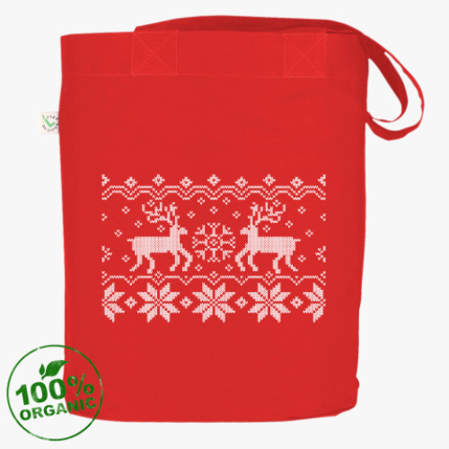 Сумка шоппер с принтом Северные олени