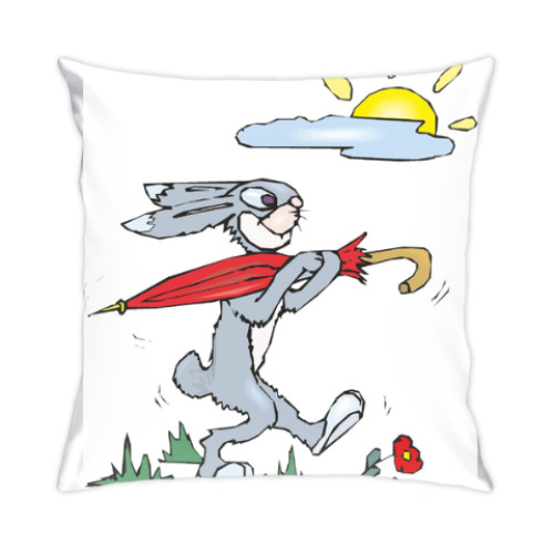 Подушка с принтом Rabbit