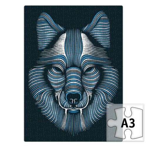 Пазл с принтом Волк