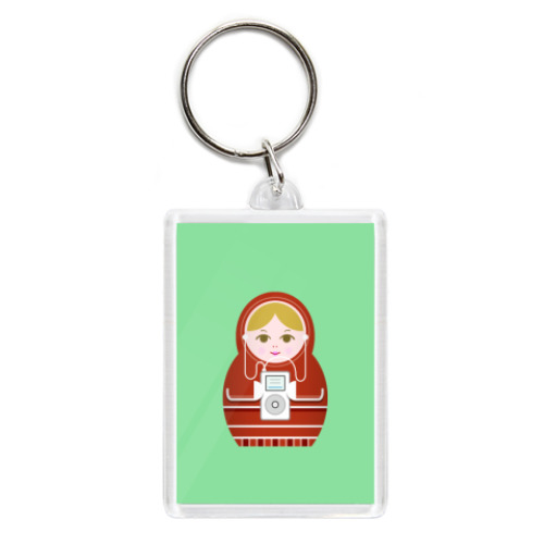 Брелок с принтом матрешка