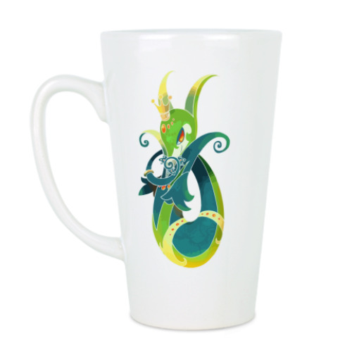 Чашка Латте с принтом Змейка