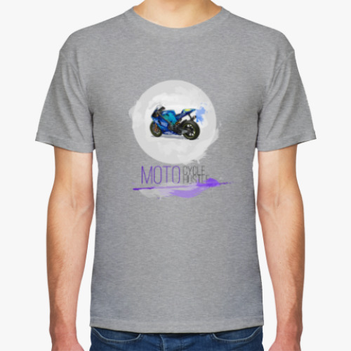 Футболка с принтом MOTO cycle hustle
