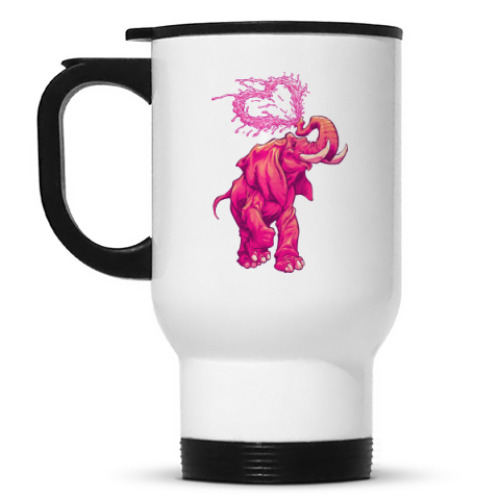 Кружка-термос с принтом Счастливый слоник