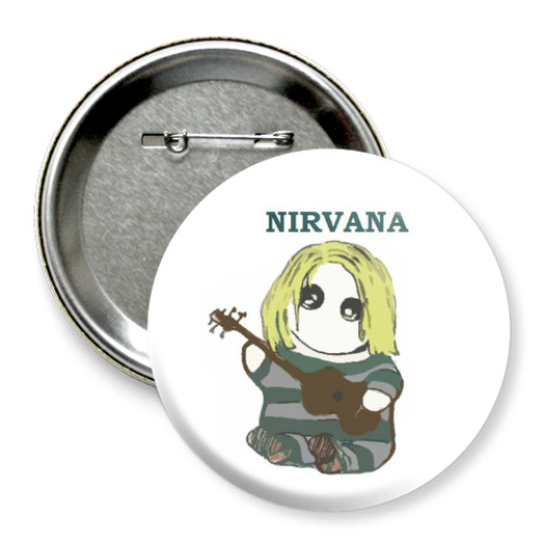 Значок 75мм с принтом Nirvana