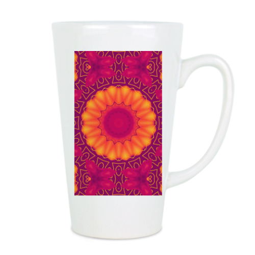 Чашка Латте с принтом Fire