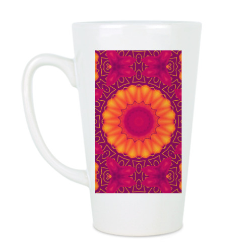 Чашка Латте с принтом Fire