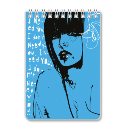 Блокнот с принтом Девушка