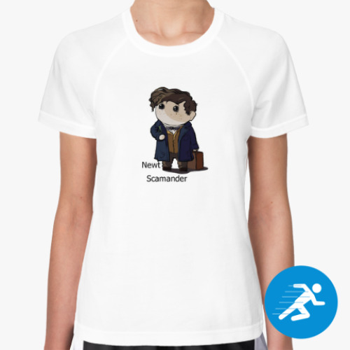 Женская спортивная футболка с принтом Newt Scamander