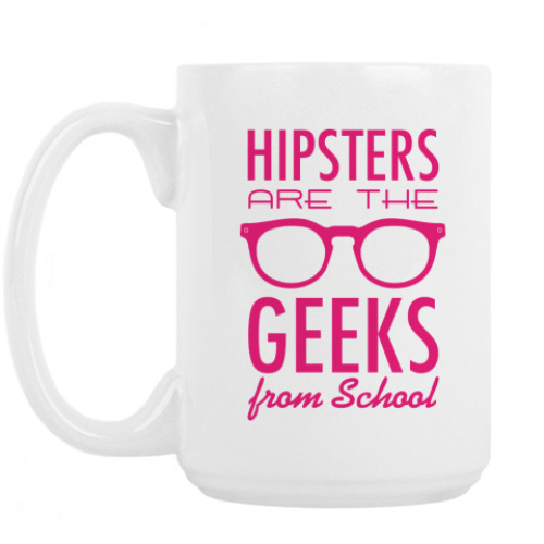 Кружка с принтом 'Hipsters'