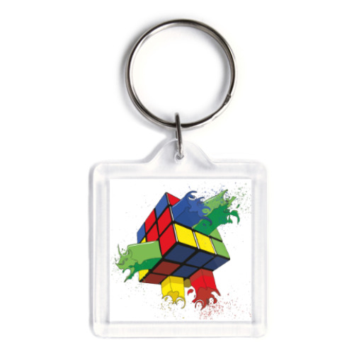 Брелок с принтом Кубик Рубика