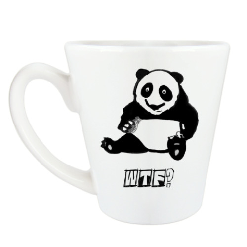 Чашка Латте с принтом Панда