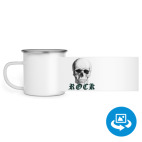 Кружка металлическая белая (круговая запечатка)