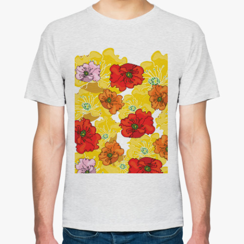 Футболка с принтом Марципановые цветы