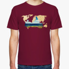 Классическая футболка Пейзаж мотоцикла