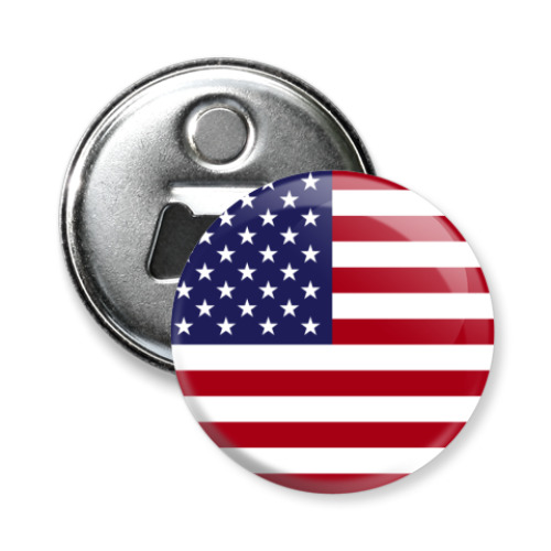 Магнит-открывашка с принтом США, USA, Америка