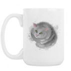 Серый кот, кошка